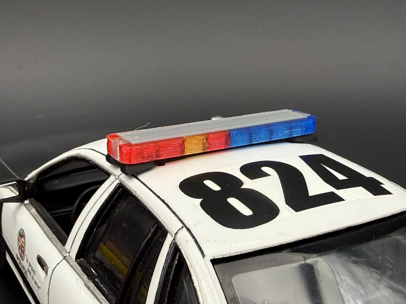 1/24 Scale Model LED Ready Whelen Edge Lightbar Blue Red Amber Police 2408BR53