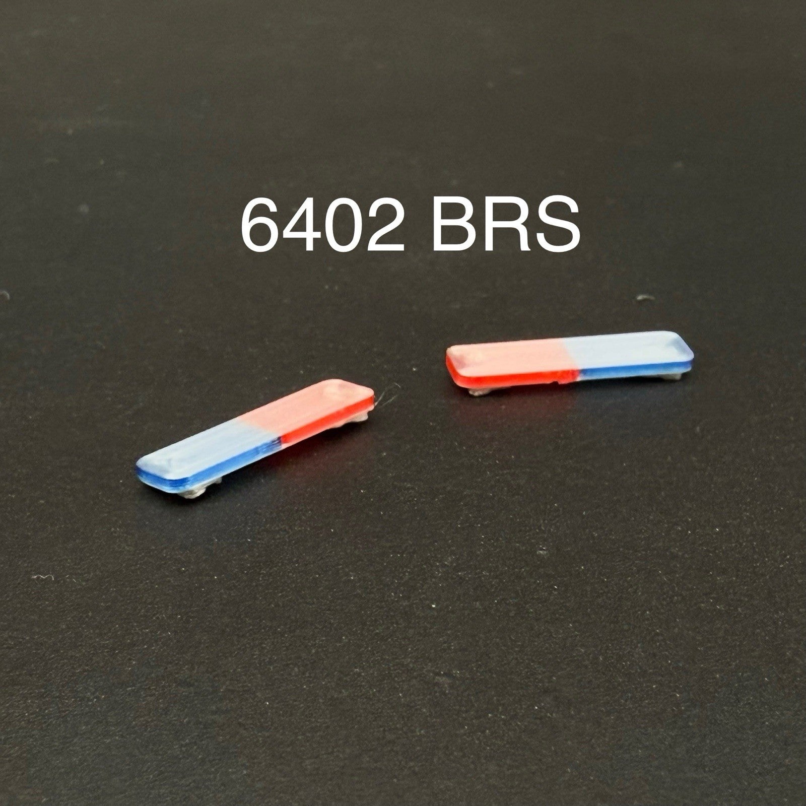 2-Pack 1/64 Scale Model Silver Top Blue Red LED Style Whelen Lightbar 6402BRS0