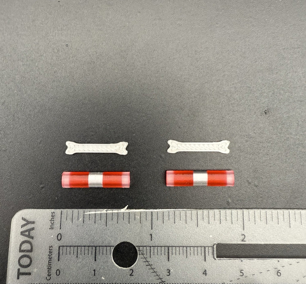 2 Pack 1/64 Clear Red Chrome NYSP Aerodynic Lightbar New York State Police10