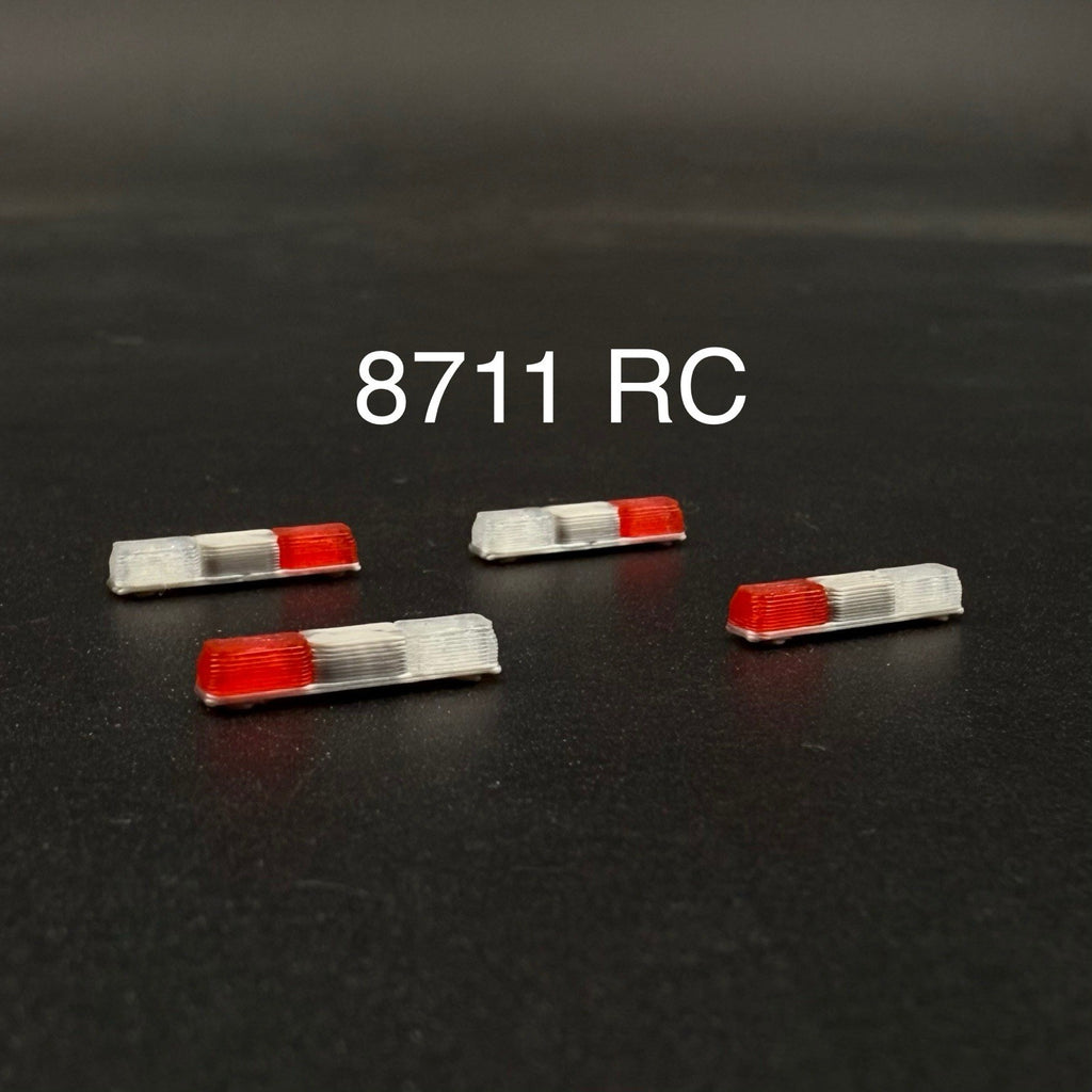 4 Pack 1/87 HO Red Twinsonic Lightbar Police Fire Engine Truck Ambulance EMS0