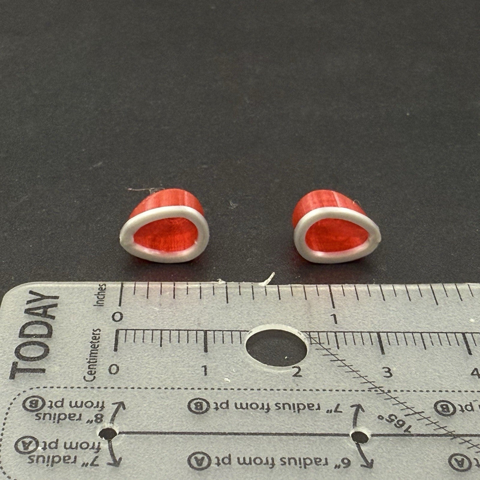 2 Pack 1/18 LED Ready Red Fire Ball Teardrop Beacon Kojak Starsky Hutch Police1