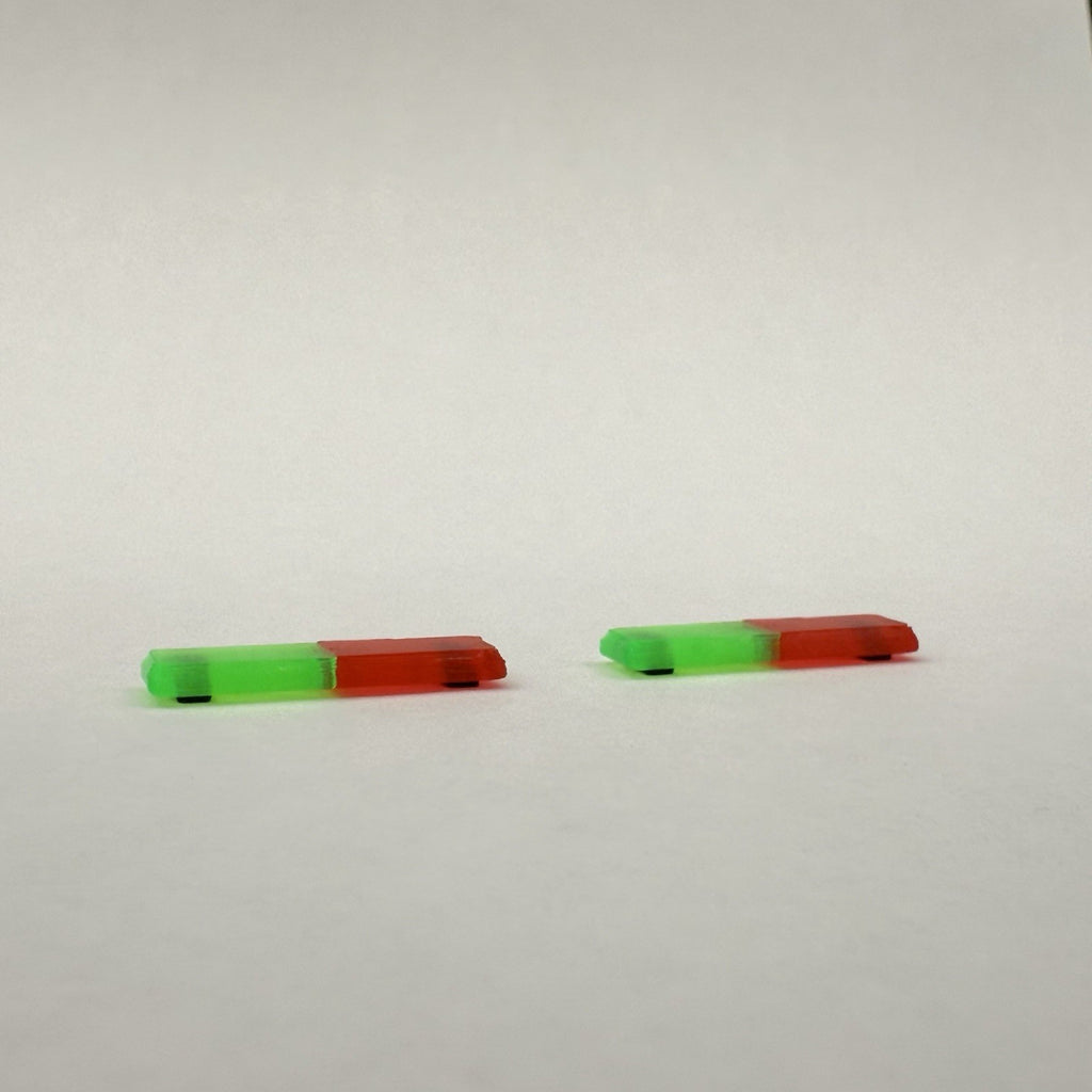 2 Pack 1/64 Green Red Lightbar Chicago Fire Ambulance SUV Truck Hansch DBS8509