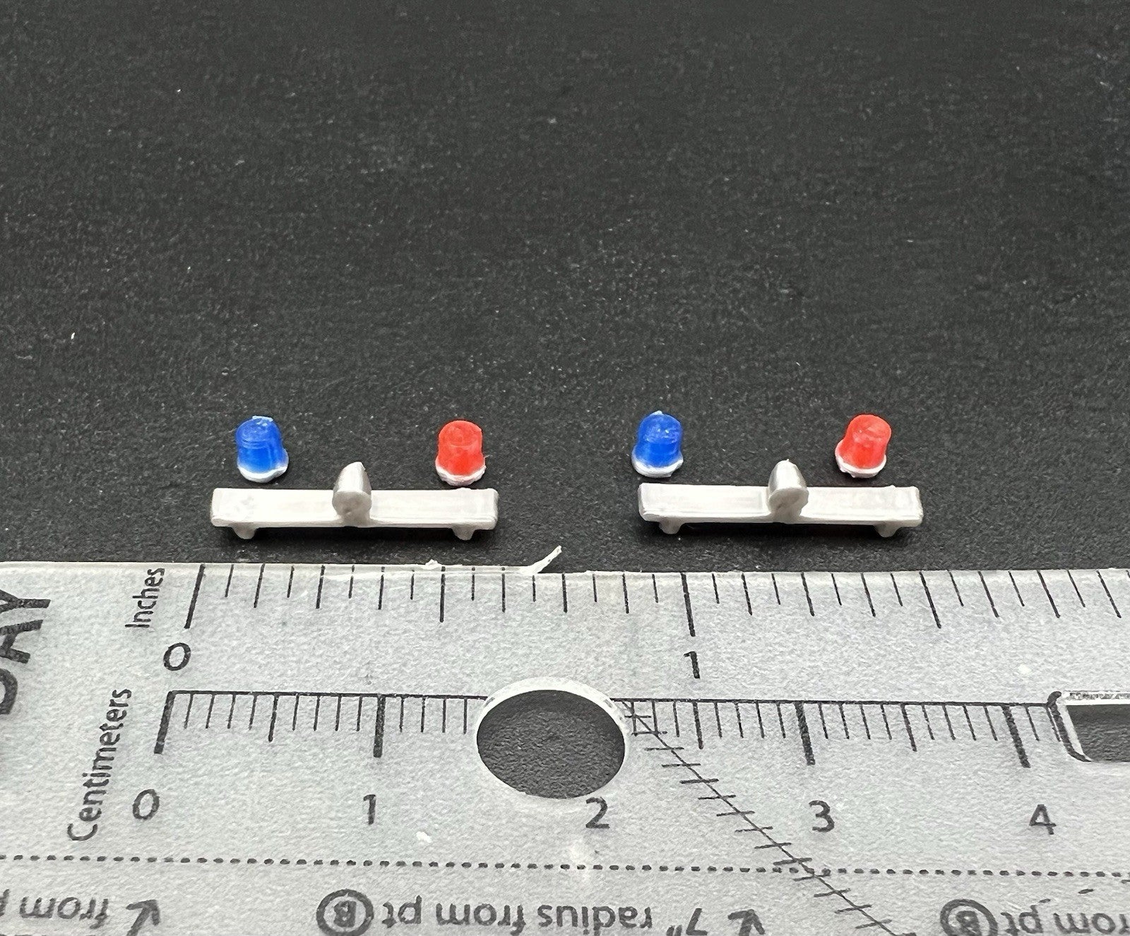 2 Pack 1/87 Blue Red Mars Skybolt Beacon Lightbar Siren Speaker Police Sheriff2
