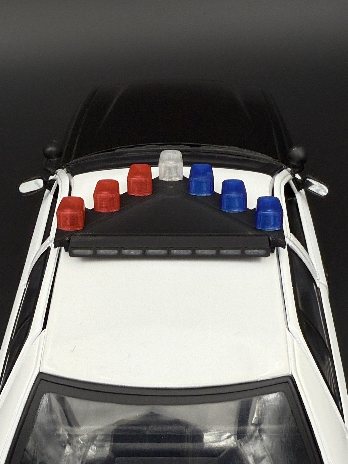 1/18 LED Ready Blue Red Federal Signal Vector Vision Lightbar Police Car BR214