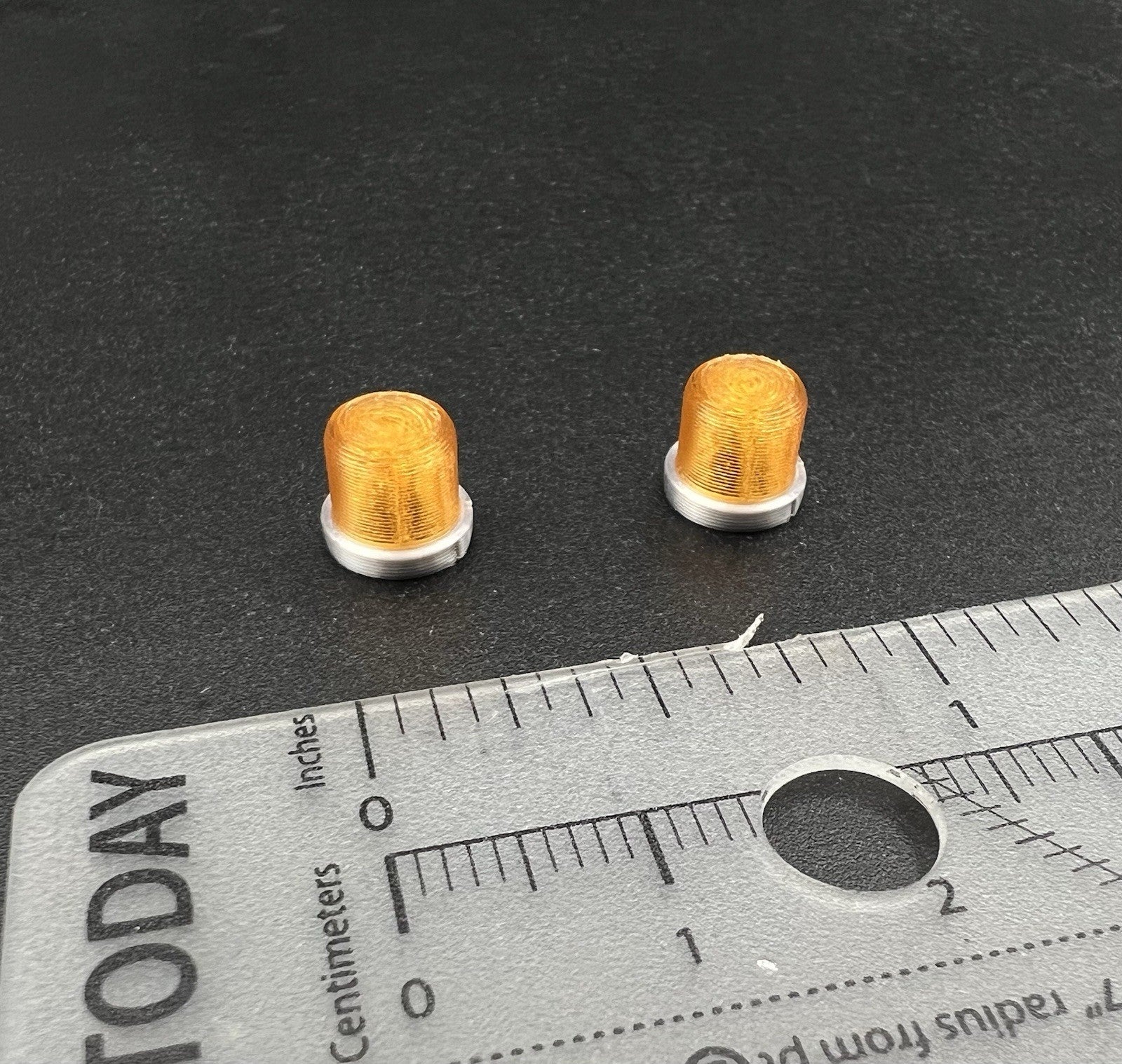 2 Pack 1/32 1/24 Hallow Amber Beacon Strobe Construction Work Tow Security 1/345