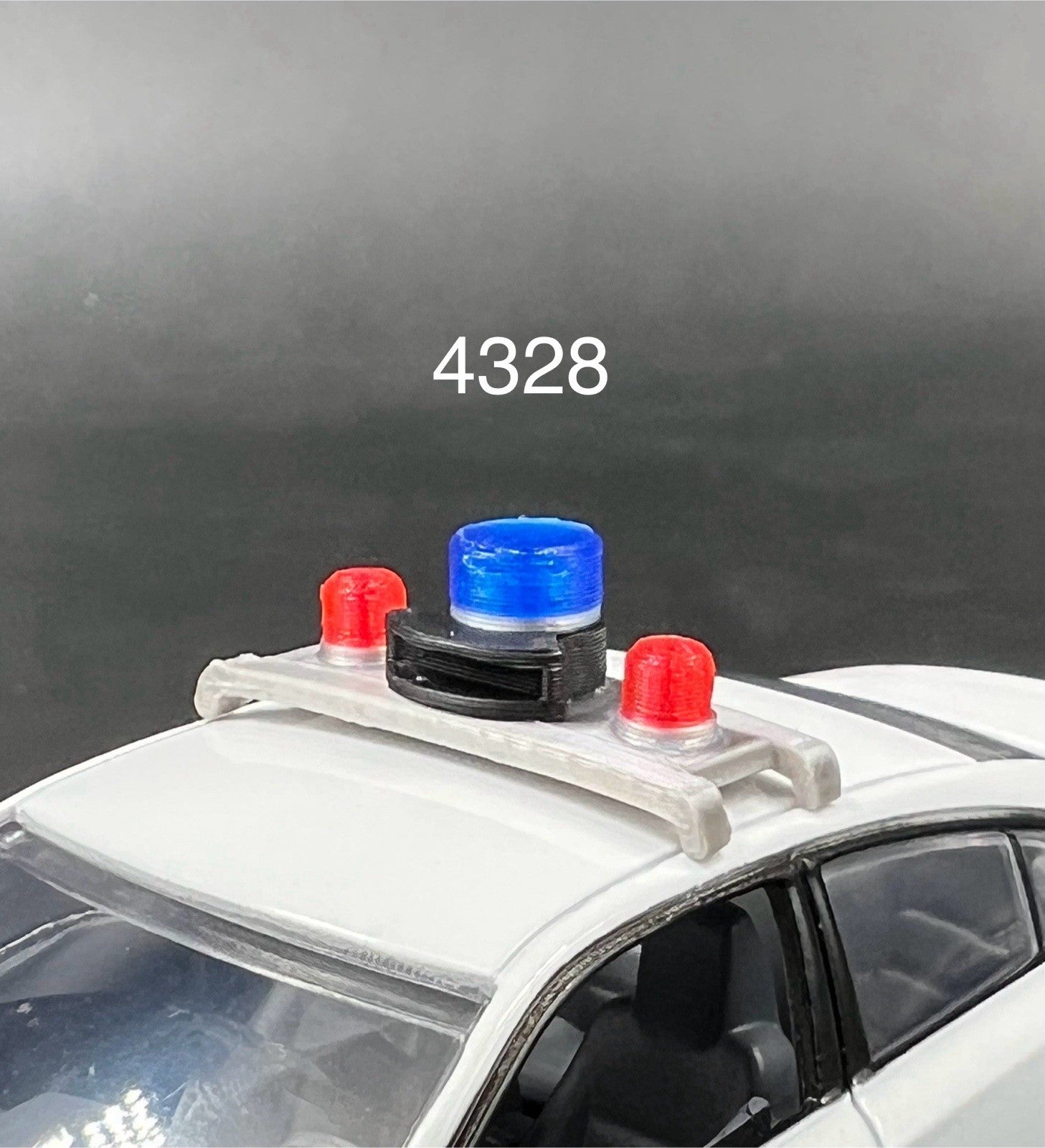 1/43 Vintage Red Beacon Blue Beacon With Siren Speaker Lightbar Police2