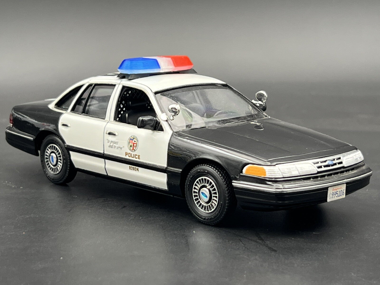 1/24 25 Blue Clear Red Federal Signal Vista Lightbar San Diego Police Sheriff7