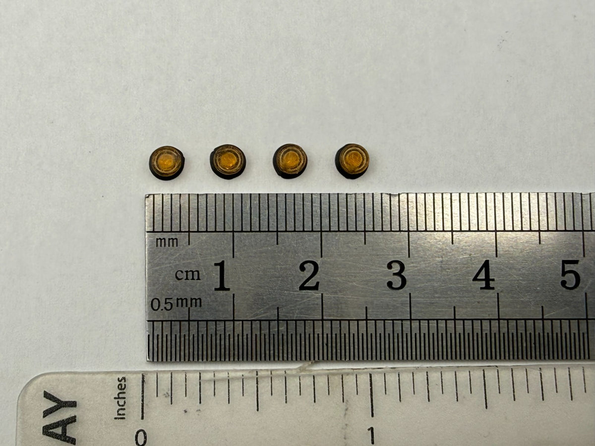 4-Pack 1/64 Scale Model Slim Amber Beacon Lightbar Construction Tow 6462A1