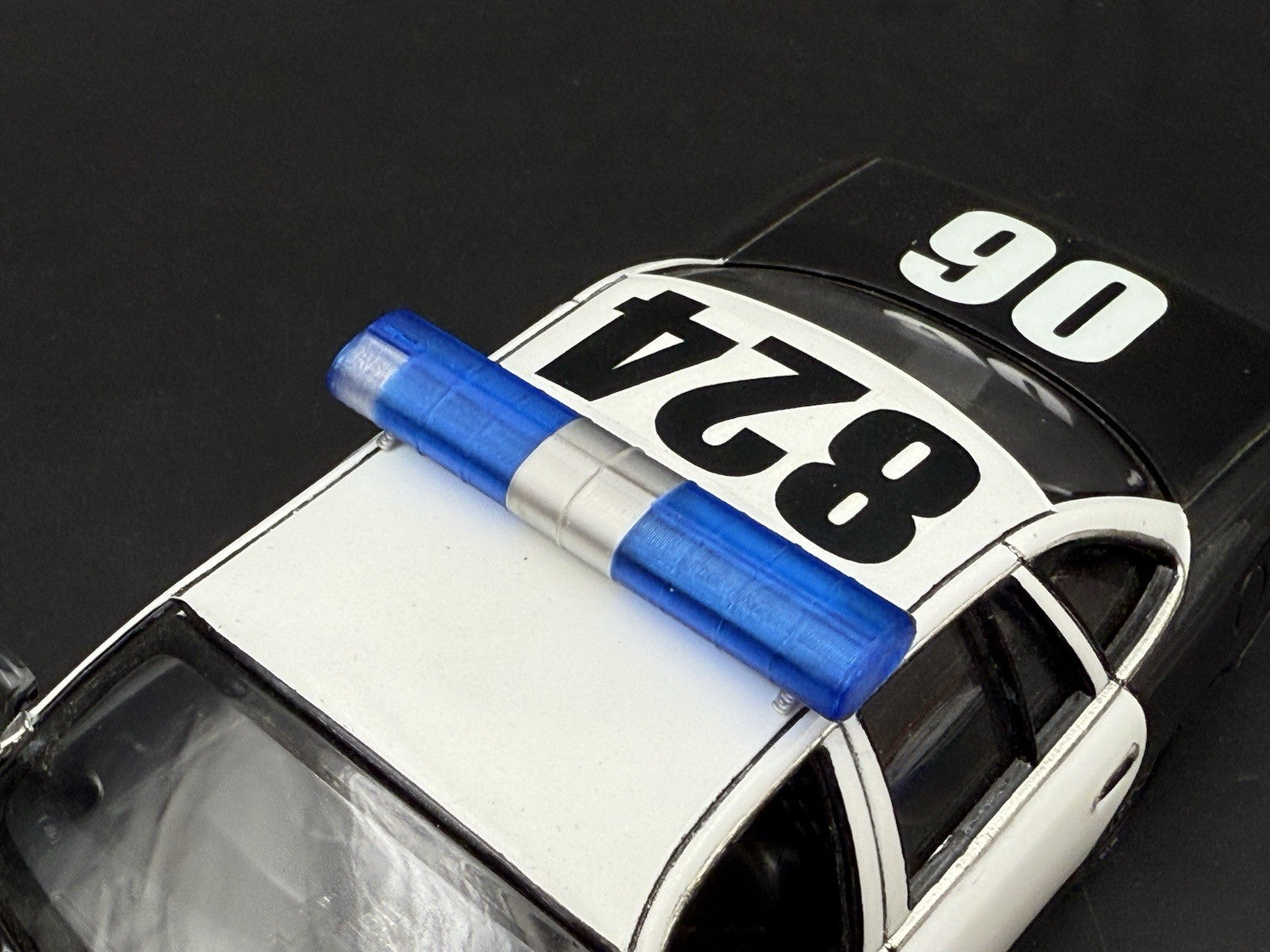 1/24 1/25 Blue Clear Chrome Federal Signal Aerodynic Lightbar Police Hawaii 24165
