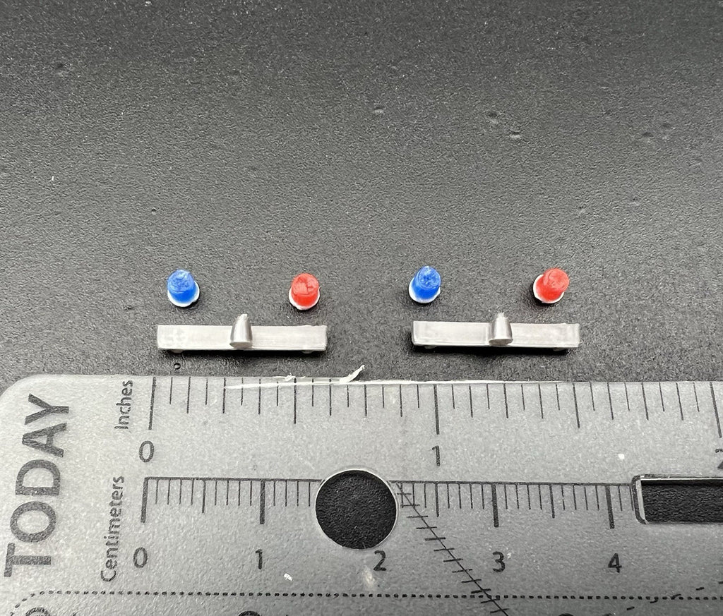 2 Pack 1/87 Blue Red Mars Skybolt Beacon Lightbar Siren Speaker Police Sheriff1