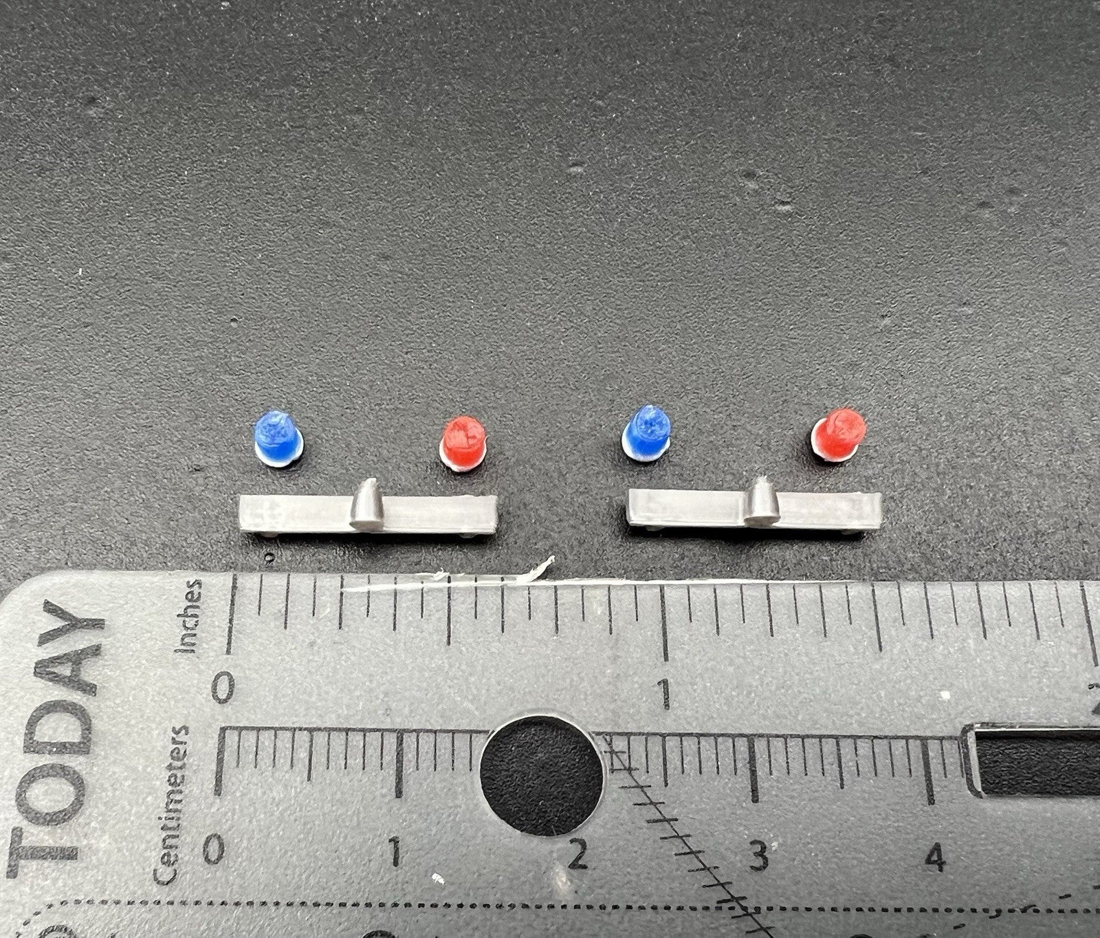 2 Pack 1/87 Blue Red Mars Skybolt Beacon Lightbar Siren Speaker Police Sheriff1