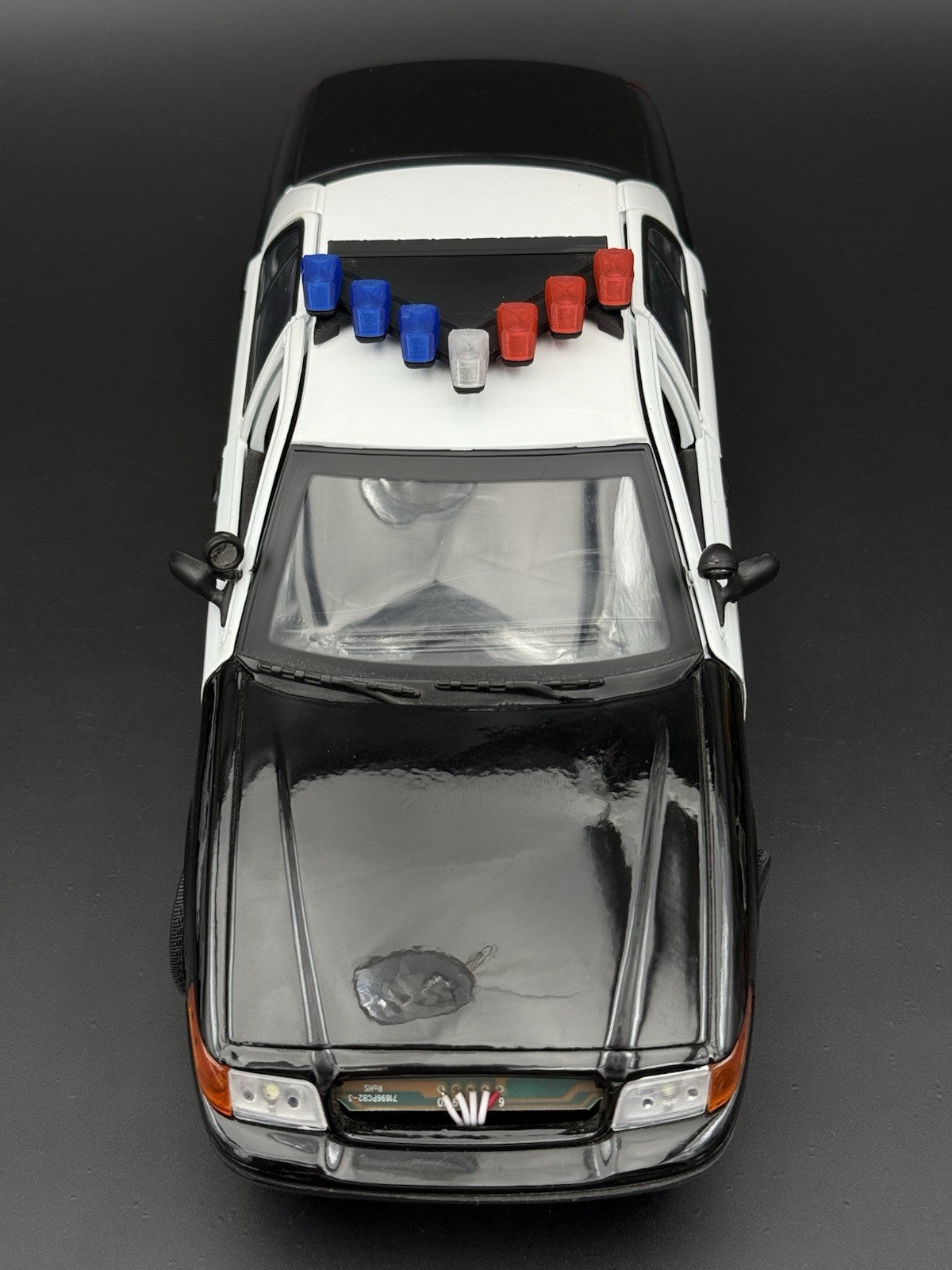 1/18 LED Ready Blue Red Federal Signal Vector Vision Lightbar Police Car BR26