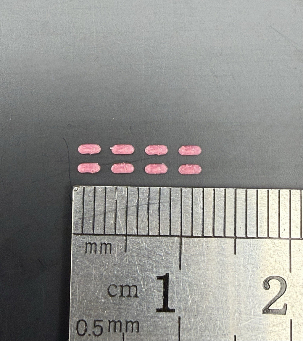 8 Pack 1/64 Scale Red Grille Light Pod License Plate Police 6456R7