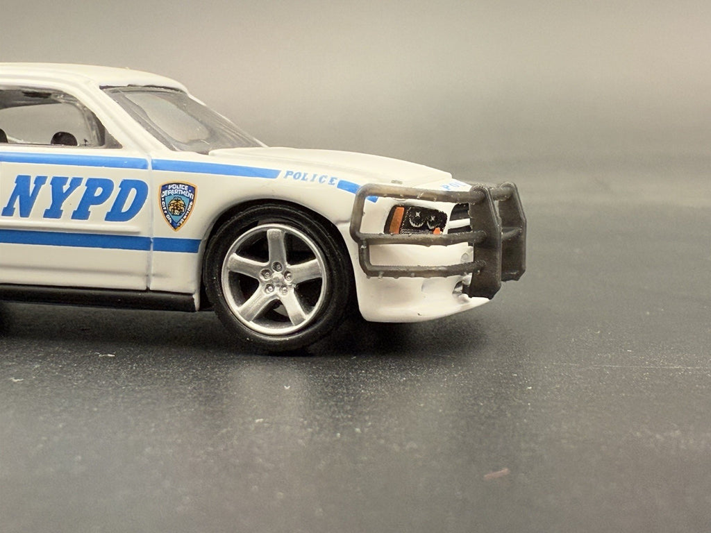 2 PACK 1/64 Go Rhino Wrap Around Push Bumper Pushbar Charger Police Greenlight9