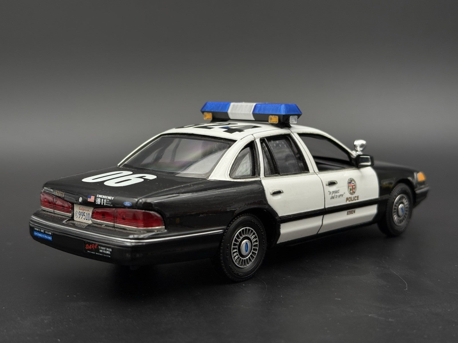 1/24 25 Scale Blue Chrome Streethawk Lightbar Police 246415