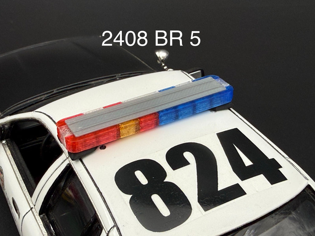 1/24 Scale Model LED Ready Whelen Edge Lightbar Blue Red Amber Police 2408BR50