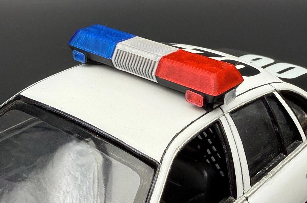 1/18 Scale Blue Red Chrome Streethawk Lightbar Police 1859 BR0