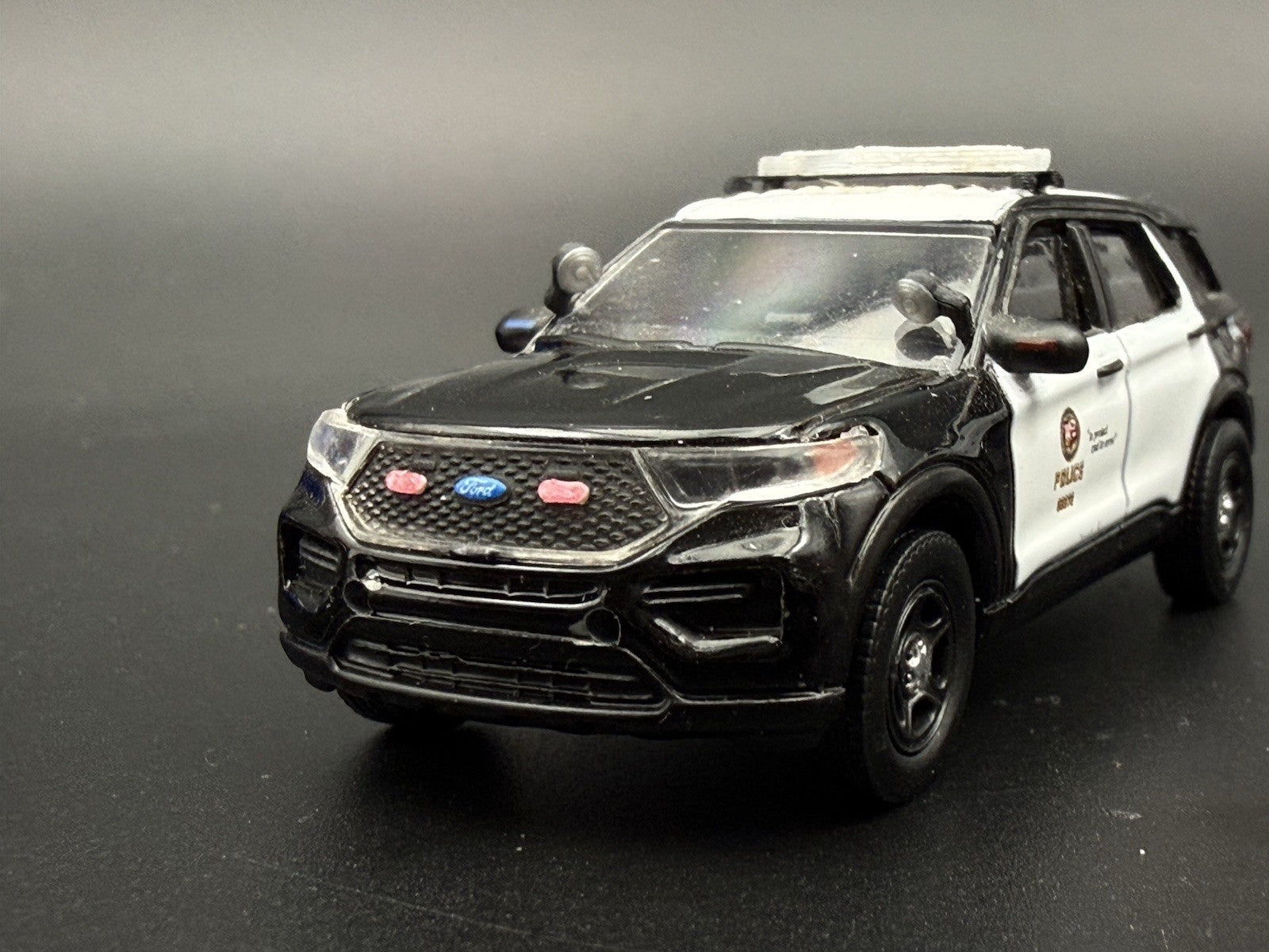 8 Pack 1/64 Scale Red Grille Light Pod License Plate Police 6456R3