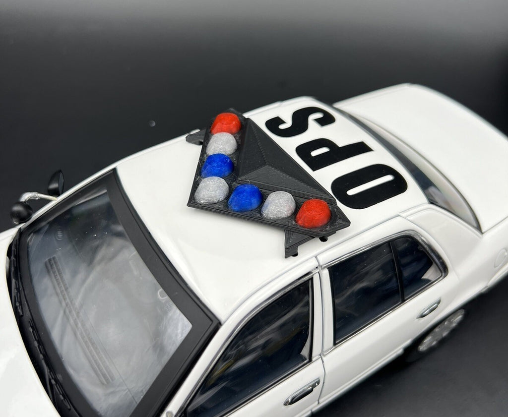 1/18 LED Ready LVMPD Blue Red Federal Signal Vision SLR Lightbar Police Car2