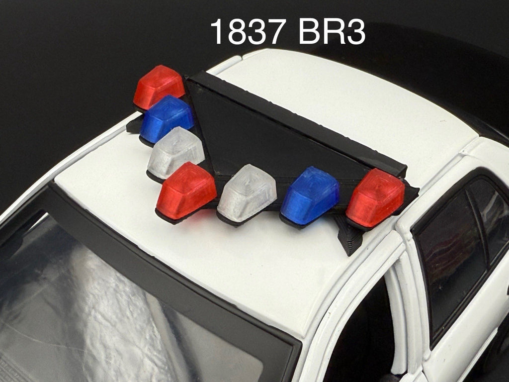 1/18 Scale Model LED Ready CHP PSP Federal Vector Lightbar Police Car 1837 BR30