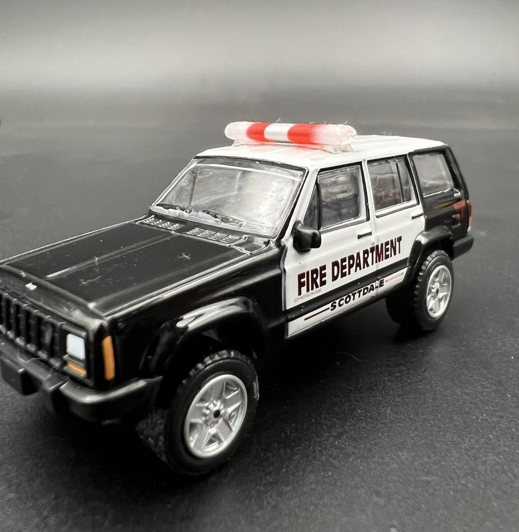 2 Pack 1/64 Clear Red Chrome NYPD Federal Signal Aerodynic Lightbar Police4