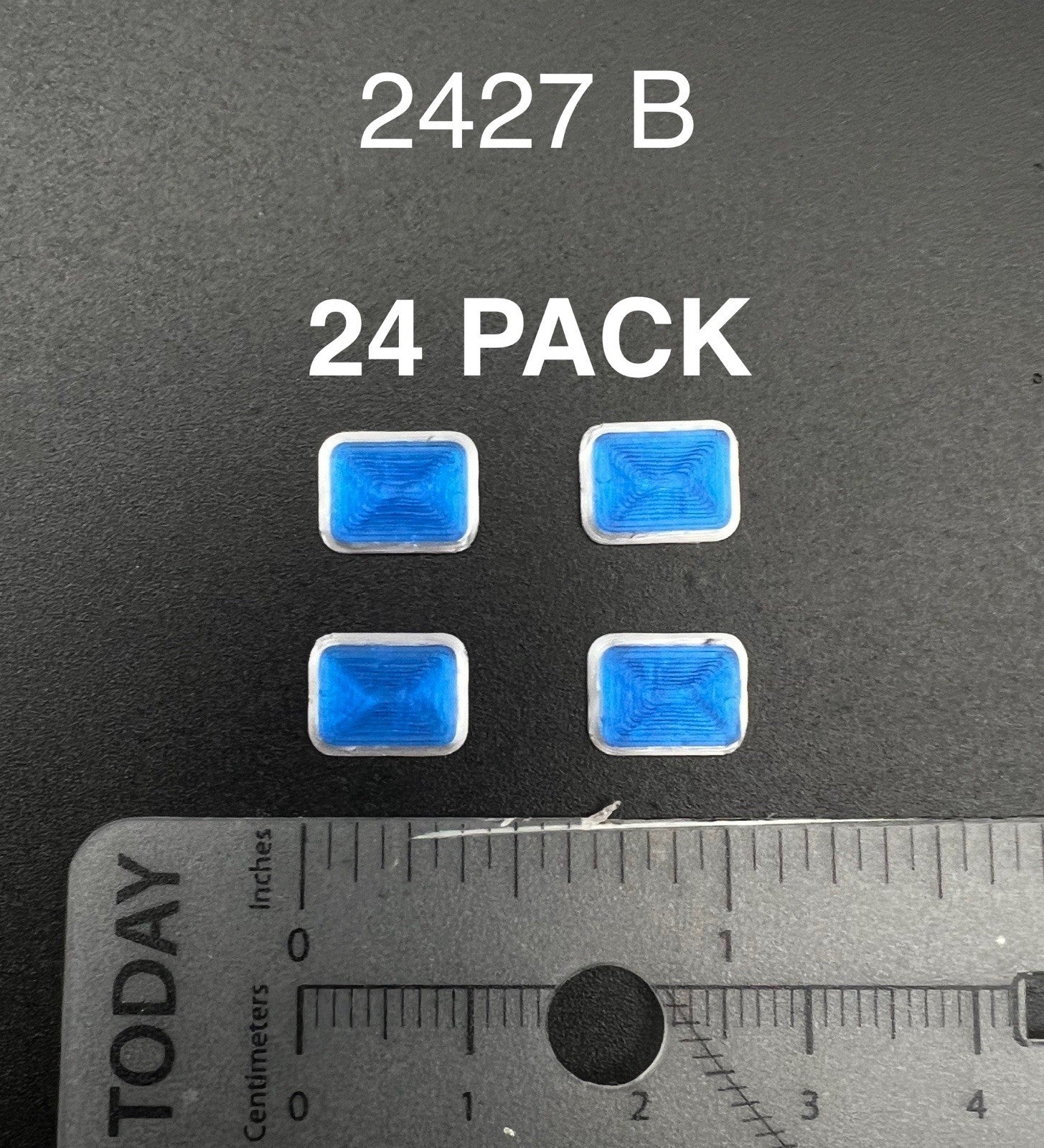 24 Pack 1/24 25 Blue Whelen 900 Ambulance Clear Warning Lights EMS Police Fire0