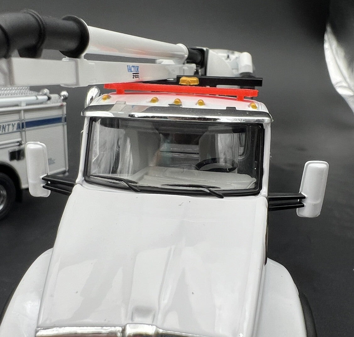 2 Pack 1/50 Red Extra Long Code 3 2100 Lightbar Fire Truck TWH WSI First Gear2
