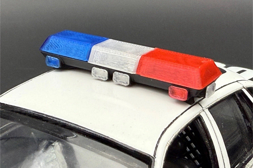 1/18 Scale Blue Red Clear Streethawk Lightbar Police 18590