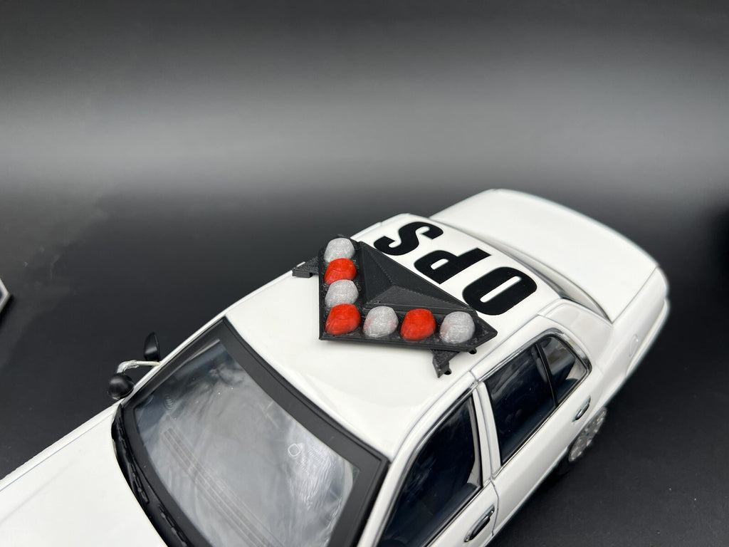 1/18 LED Ready NYPD Red Federal Signal Vision SLR Lightbar Police Sheriff Car10