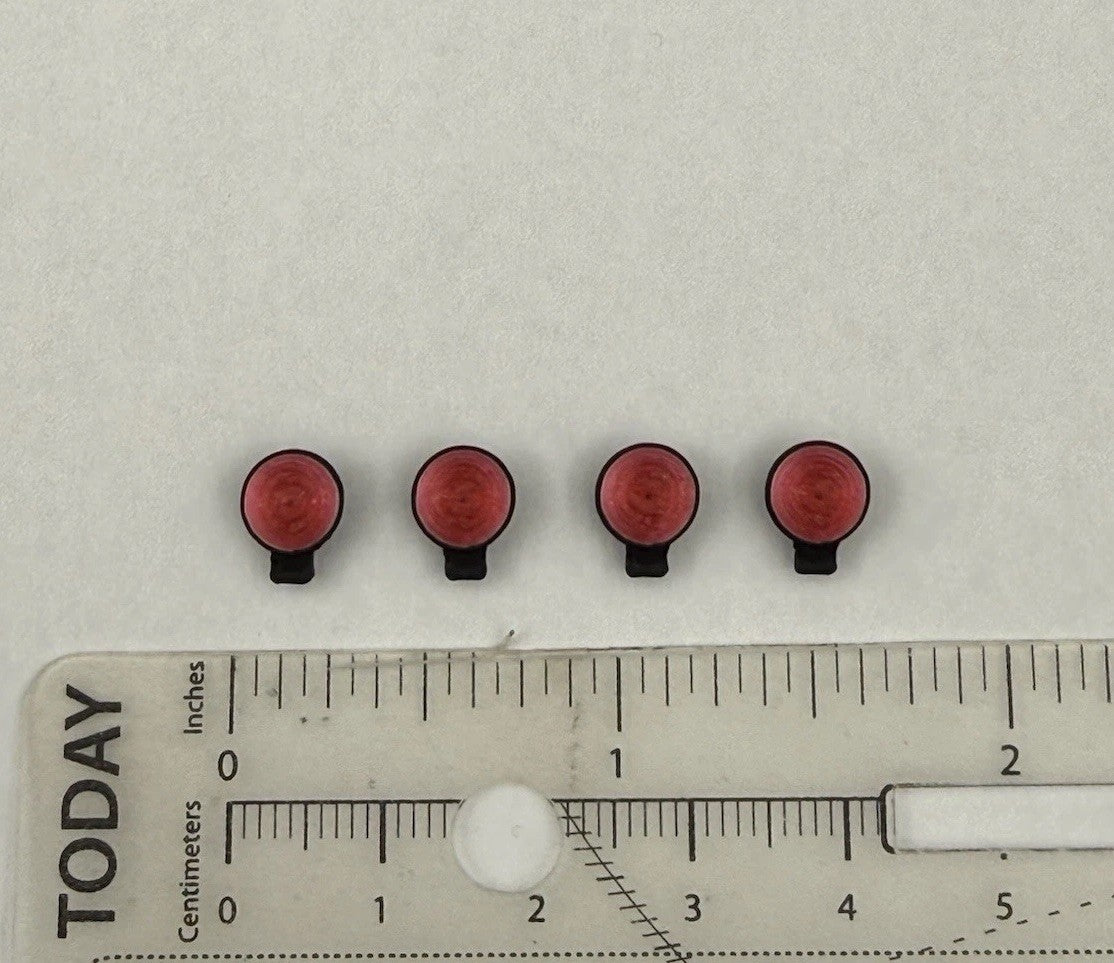 1/24 25 Scale Model Non Functional Red Vintage Round Light 24370