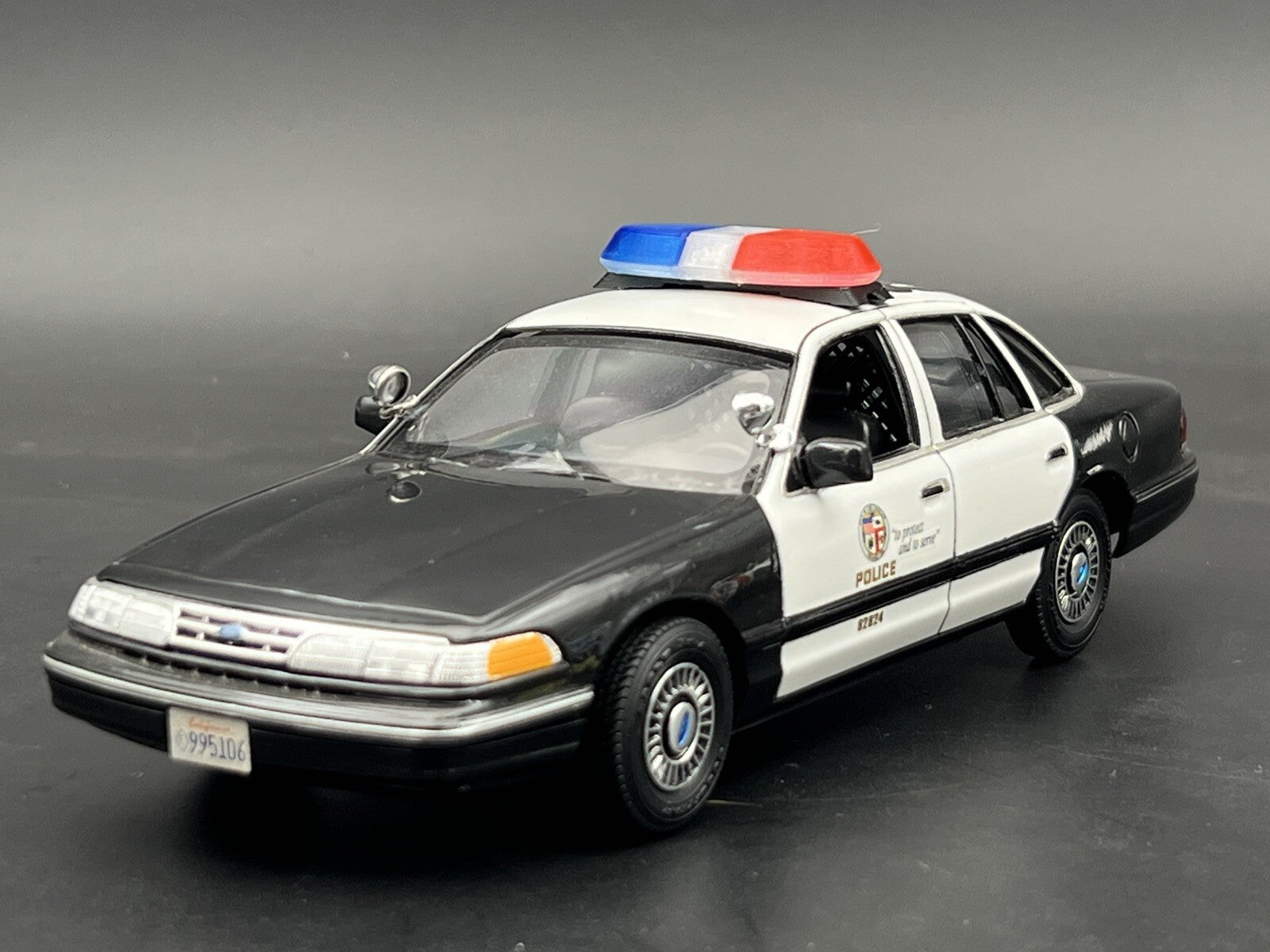 1/24 25 Blue Clear Red Federal Signal Vista Lightbar San Diego Police Sheriff5