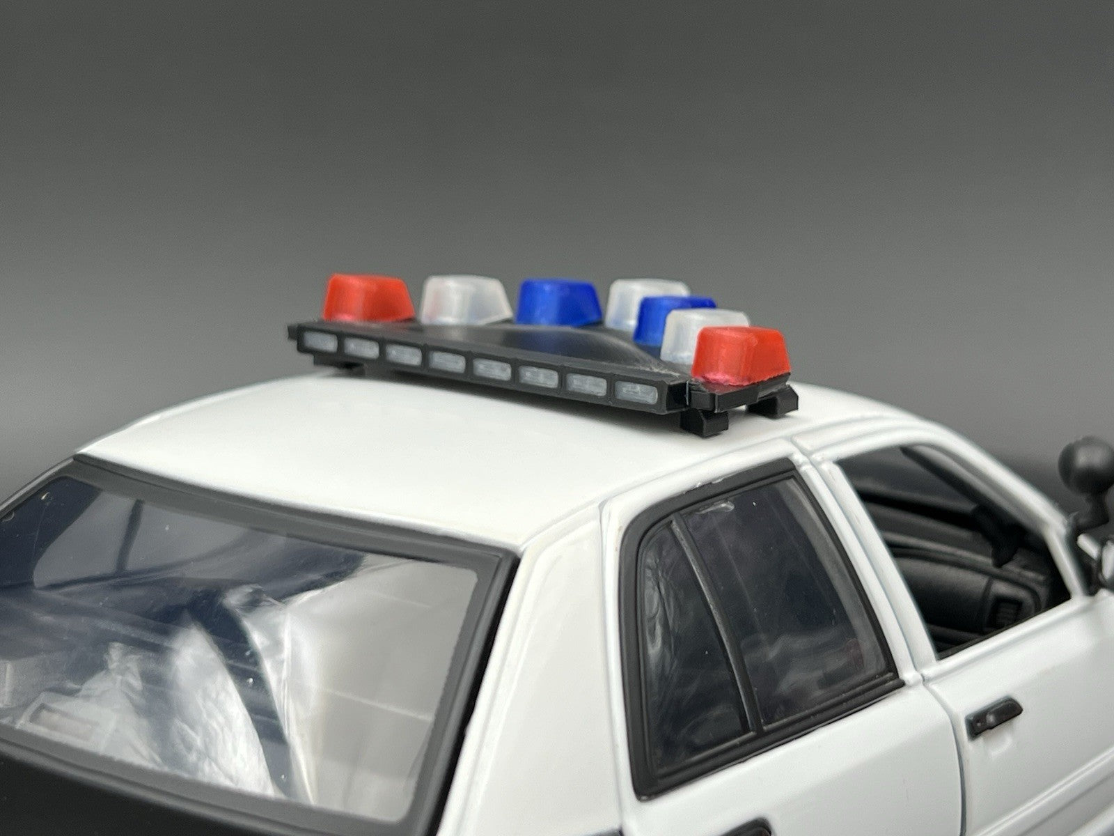 1/18 LED Ready Blue Red Federal Signal Vector Vision Lightbar Police Car LVMPD6