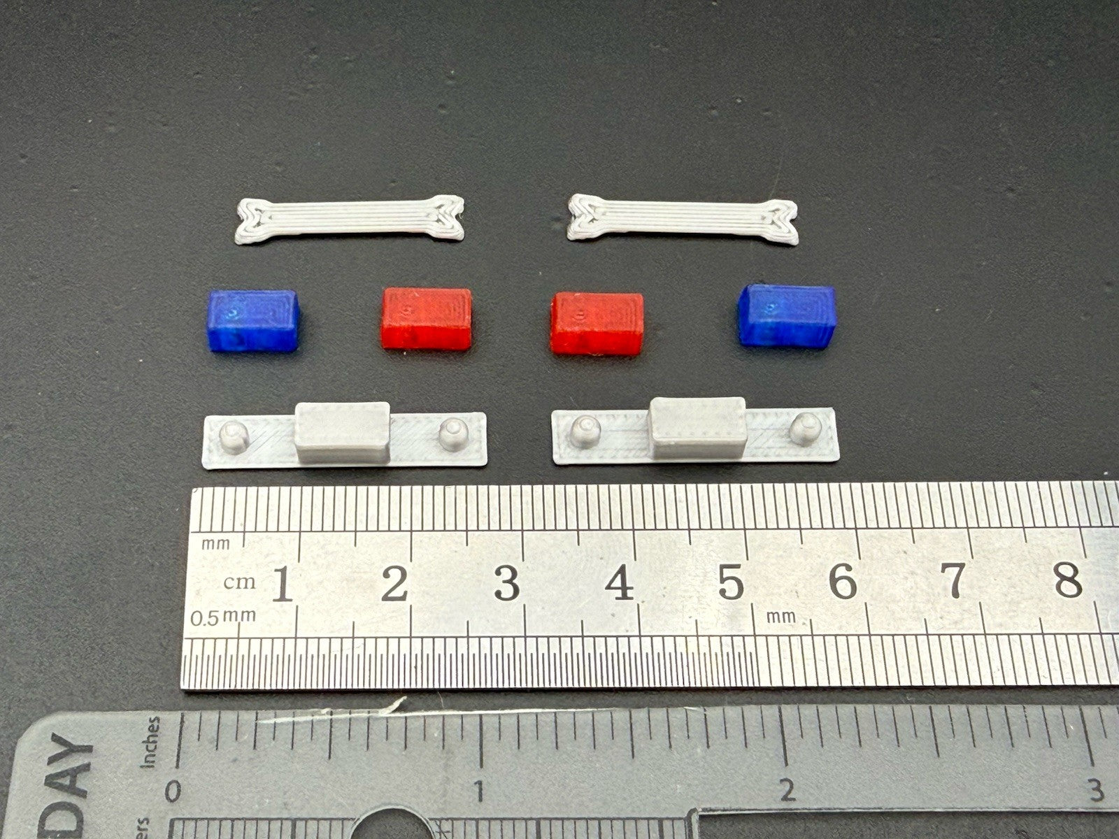 2 Pack 1/50 48 Scale Blue Red Twinsonic Lightbar Police Fire Engine Truck 5015BR1