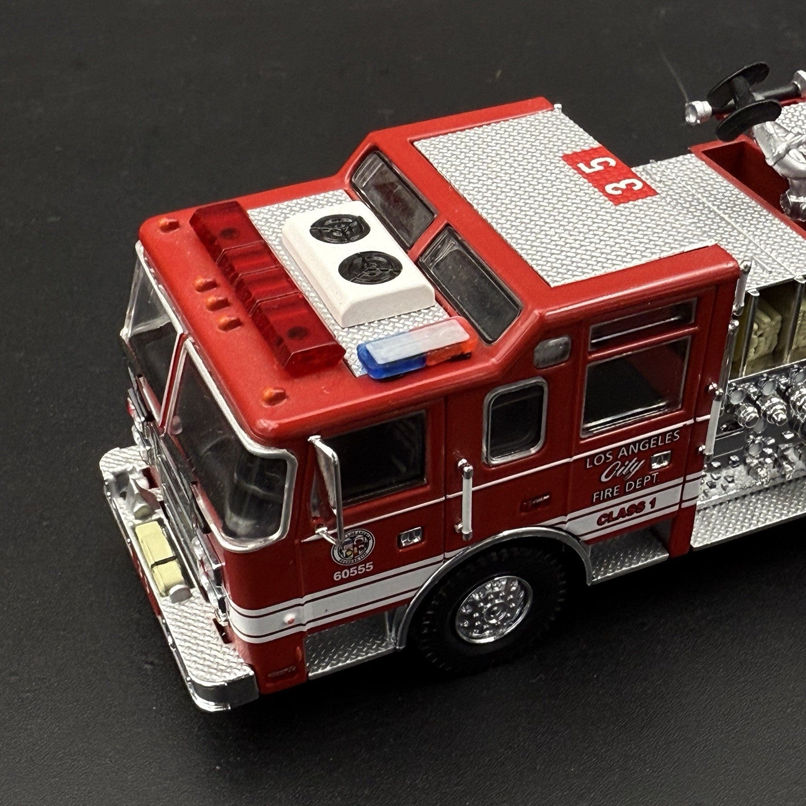 2 Pack 1/64 Mini Whelen Edge Blue Red Lightbar Gray Top Cover Police Fire EMS5