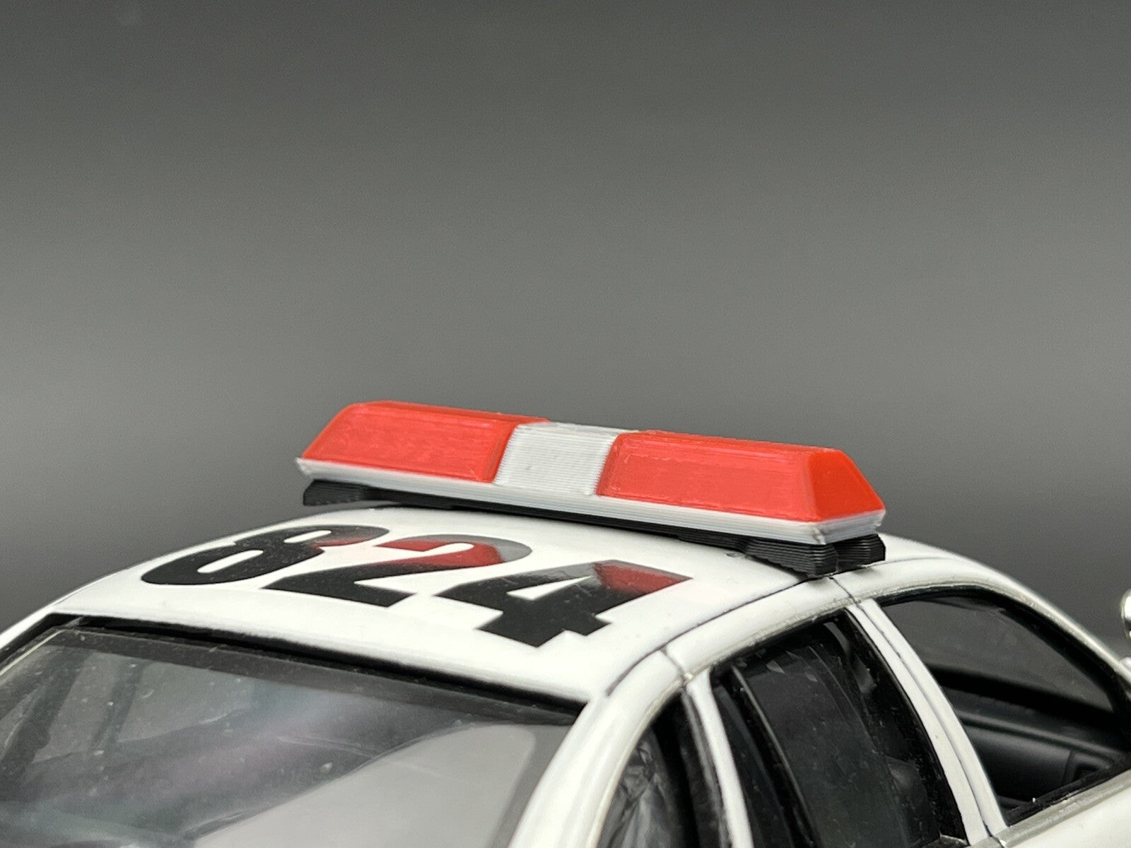 1/24 25 27 Red Chrome Code 3 LP6000 Lightbar W Internal Lens Police Sheriff Fire8