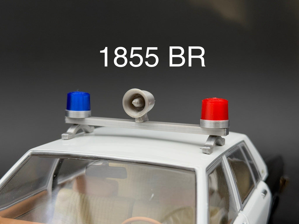 1/18 LED Ready Federal Twin Beacon Ray Blue Red Speaker Police Lightbar Visibar0