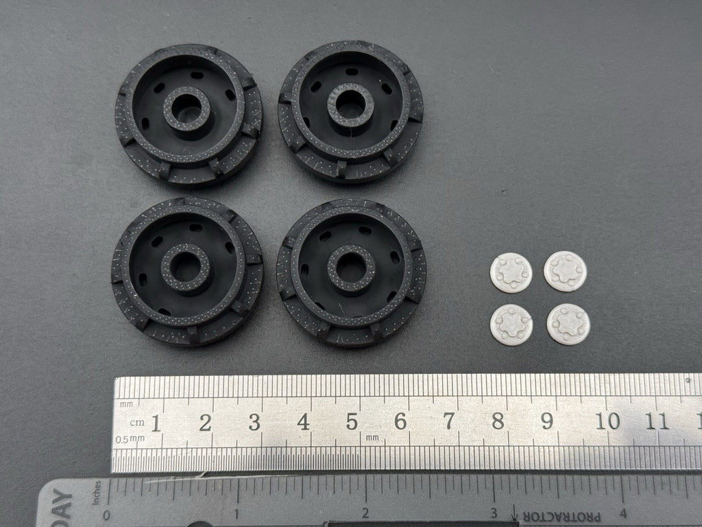 4 Pack 1/18 Scale Model 2003 Steel Wheel For Motormax Crown Victoria Police 18662