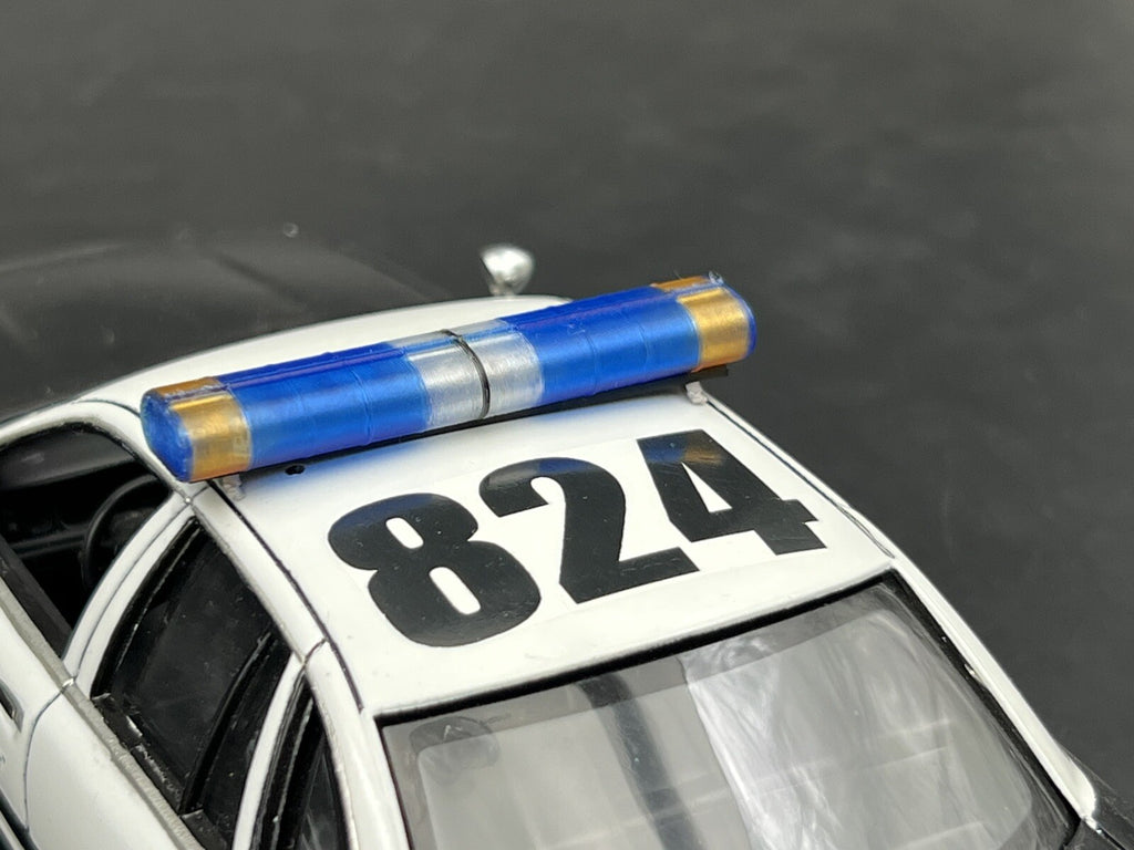 1/24 1/25 LED Ready AeroDynic Lightbar Blue Clear Amber Police Sheriff Fire6