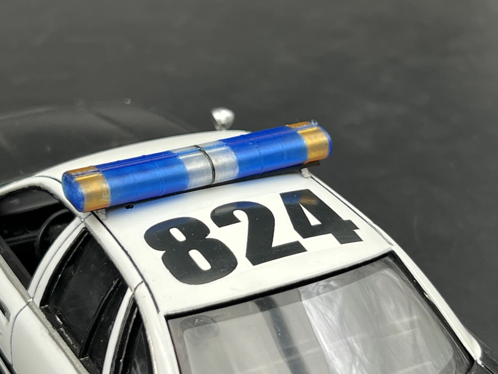 1/24 1/25 LED Ready AeroDynic Lightbar Blue Clear Amber Police Sheriff Fire6