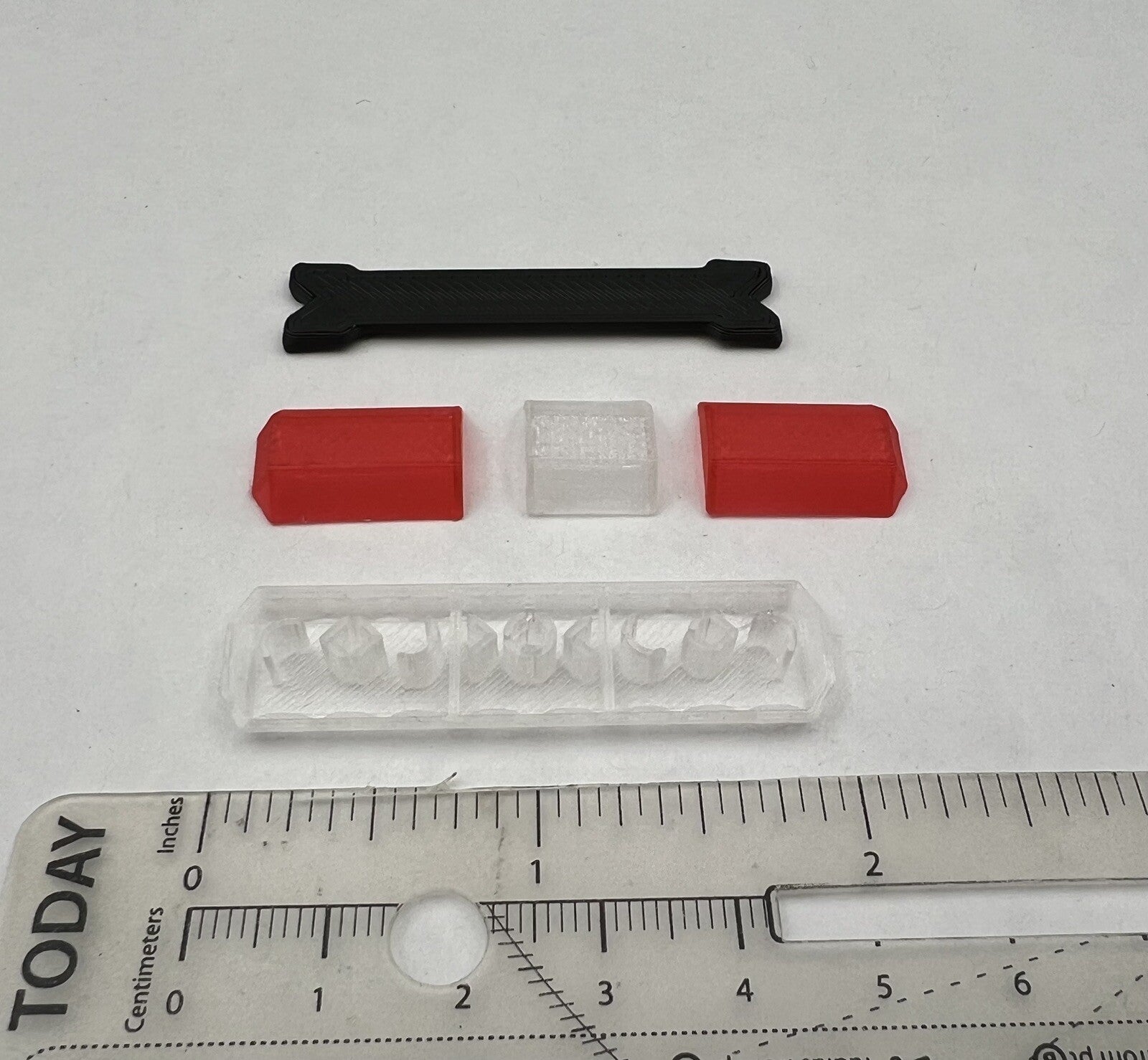 1/24 25 Scale Clear Red Code 3 MX7000 Lightbar Internal Lens Police Sheriff Fire1