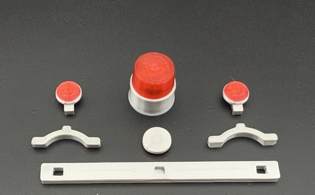 1/24 25 Scale Model Visibar CJ 184 284 Red Beacon Lollipop Police Light 2456RRR1