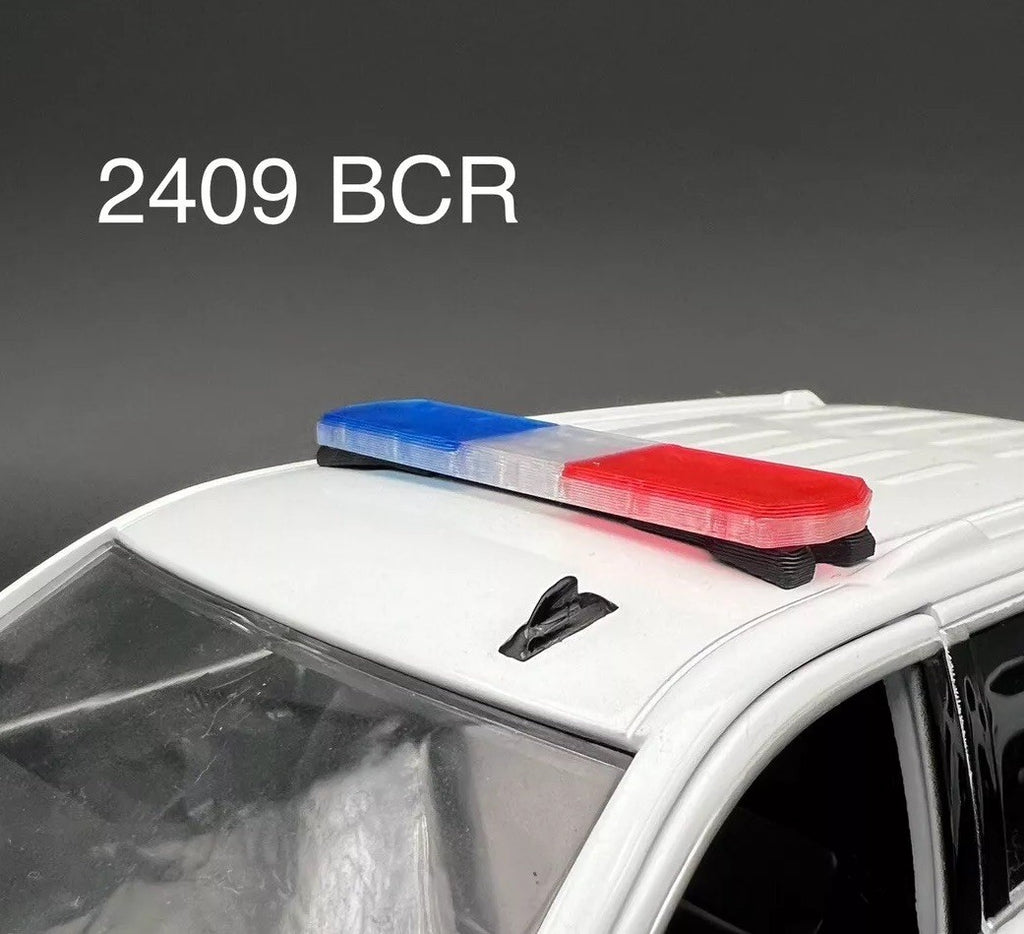 1/24 25 27 LED Ready Code 3 2700 Lightbar Blue Red Sheriff Highway Patrol Police0