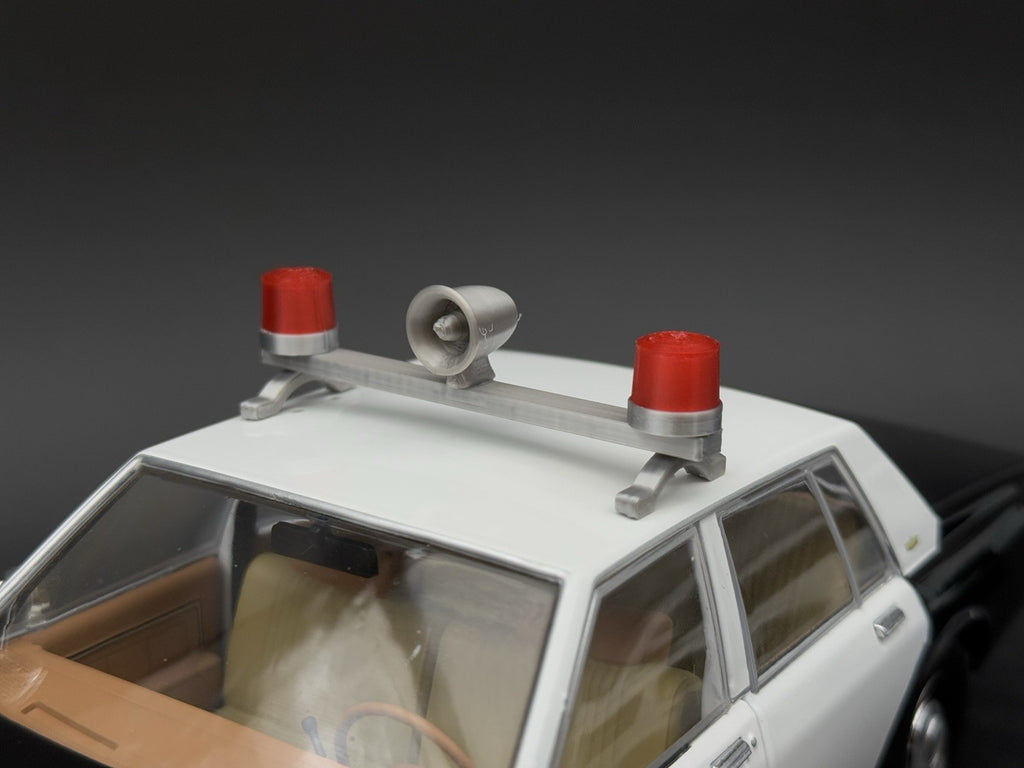 1/24 25 Scale Model Federal Red Twin Beacon Ray Police Lightbar Visibar 2461R10