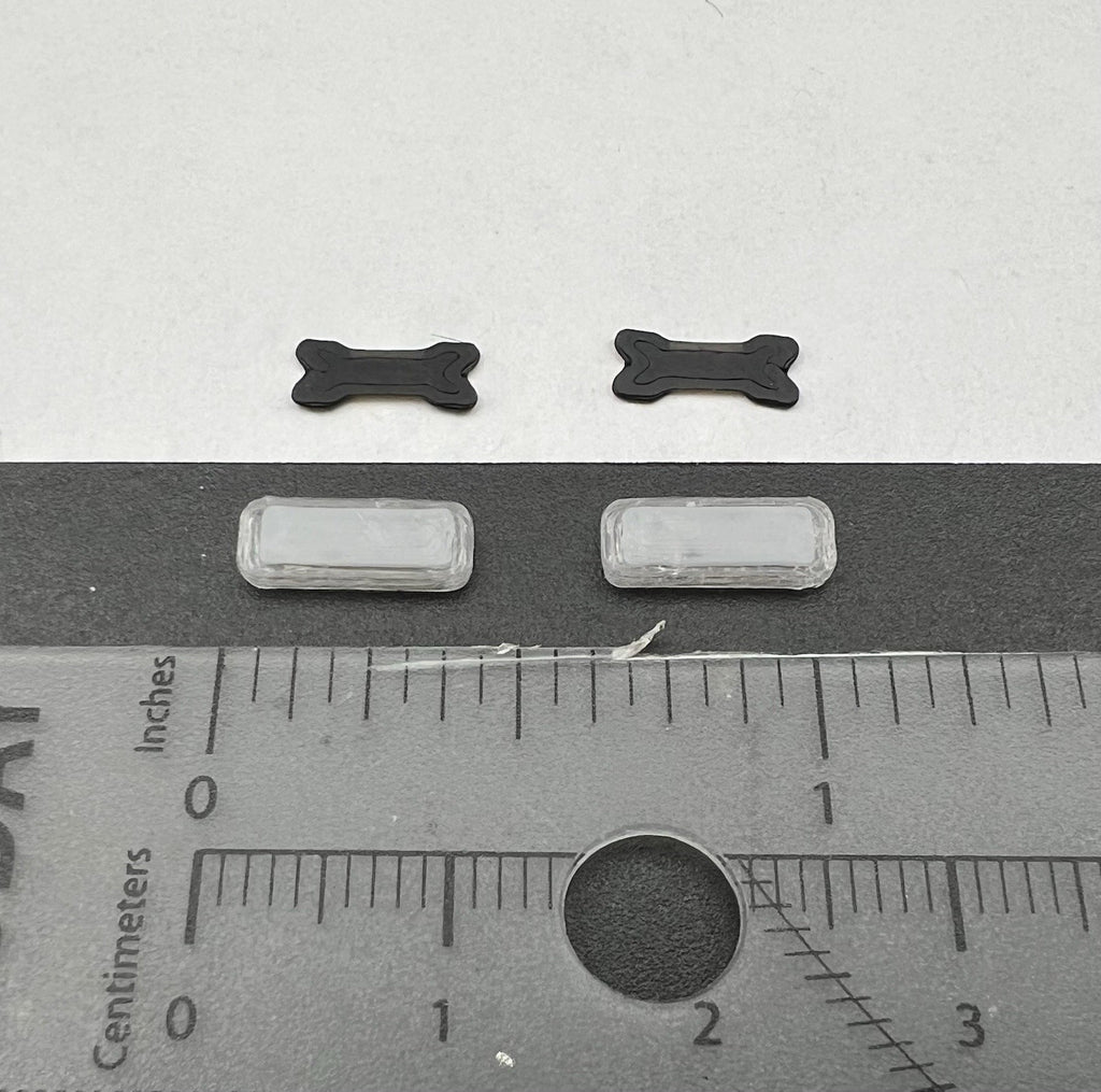 2 Pack 1/64 Mini Whelen Edge Lightbar Gray Top Cover Police Sheriff Fire1
