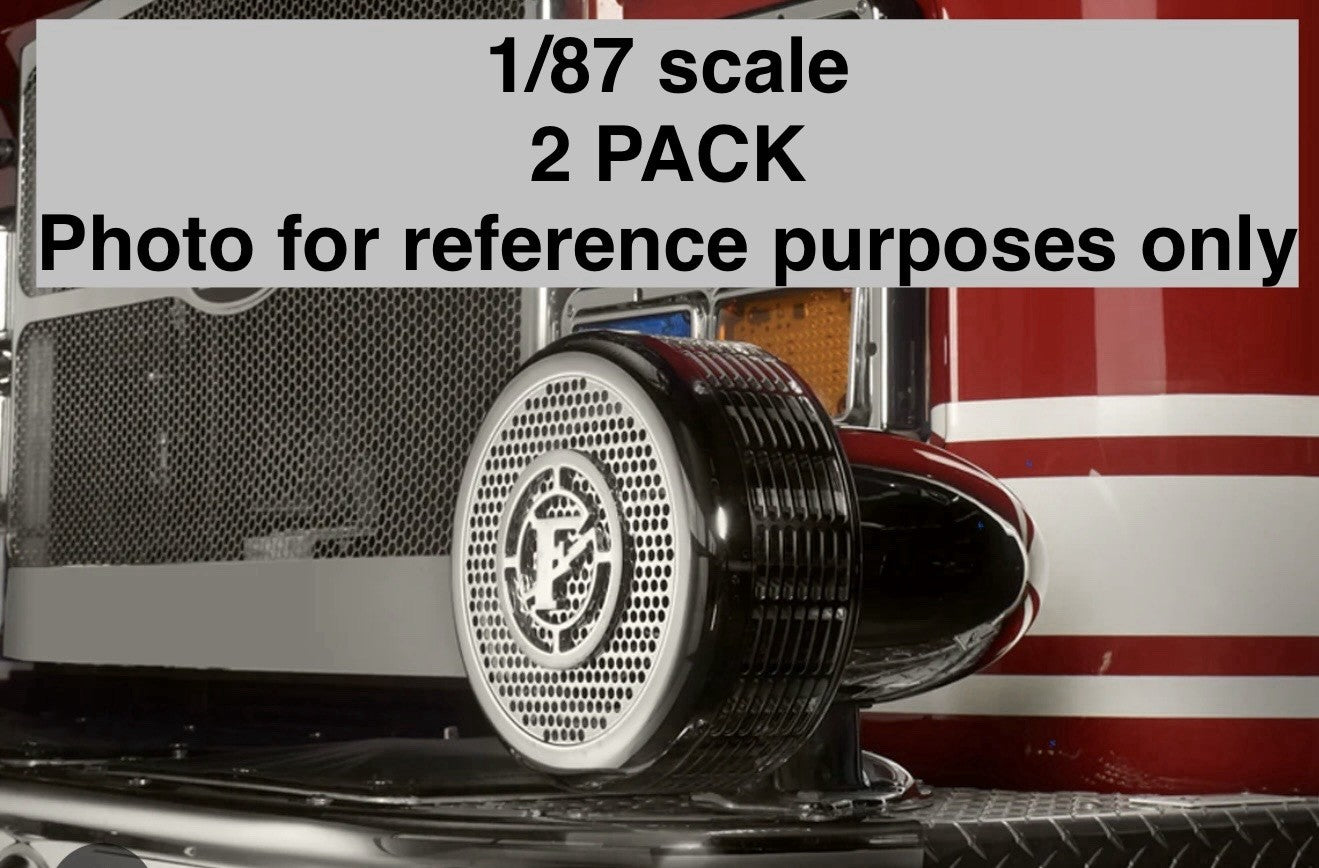 2-Pack 1/87 HO Scale Model Federal Q Q2B Siren Fire Engine Truck 87218