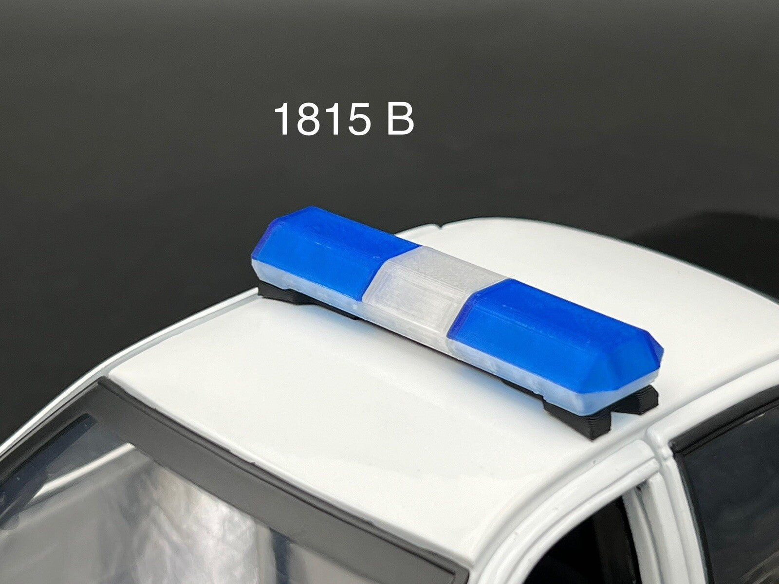 1/18 Scale Clear Blue Code 3 MX7000 Lightbar W Internal Lens Police Sheriff Fire0