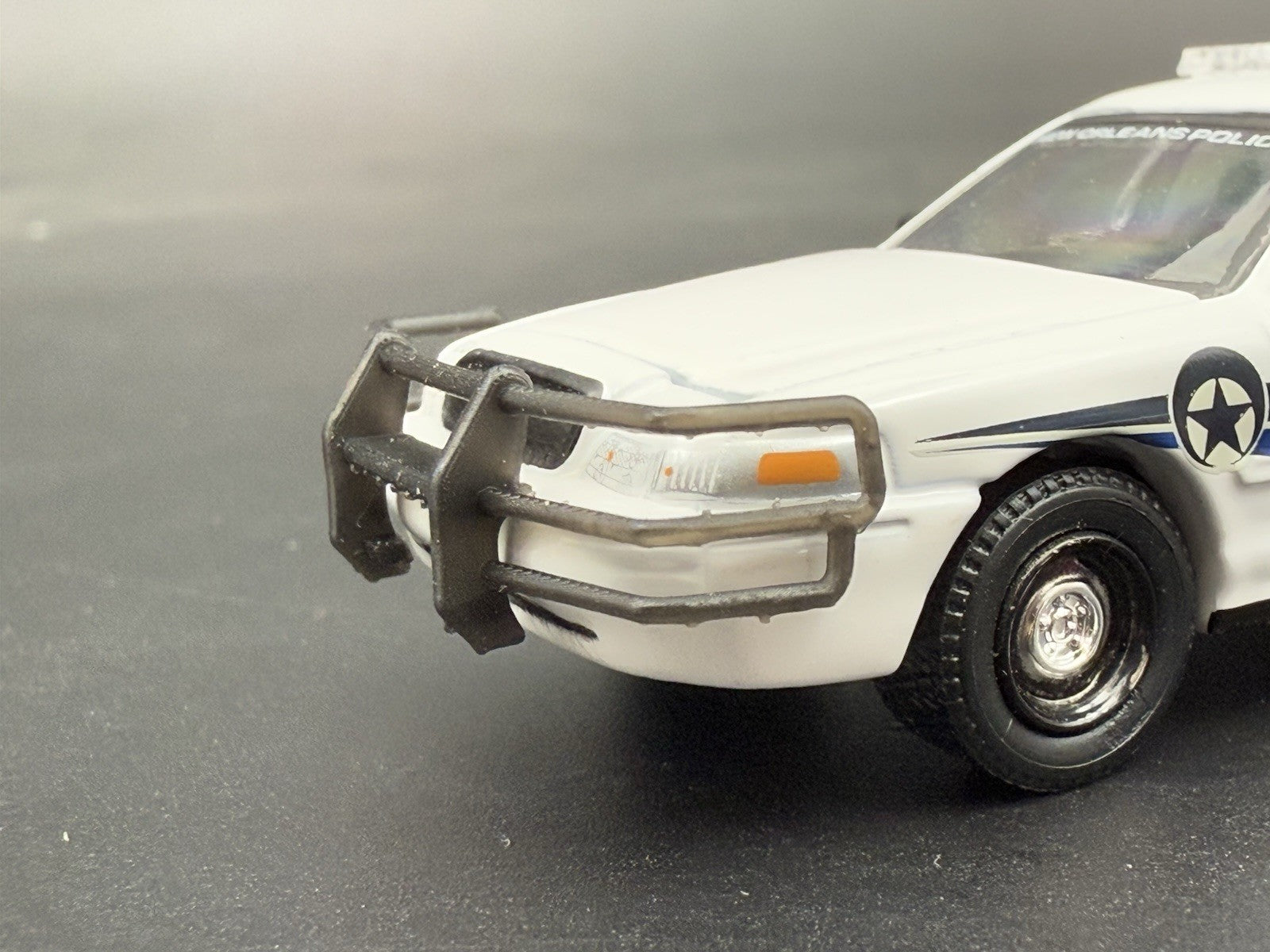 2 PACK 1/64 Scale Go Rhino Wrap Around Push Bumper Pushbar For Crown Vic Police10