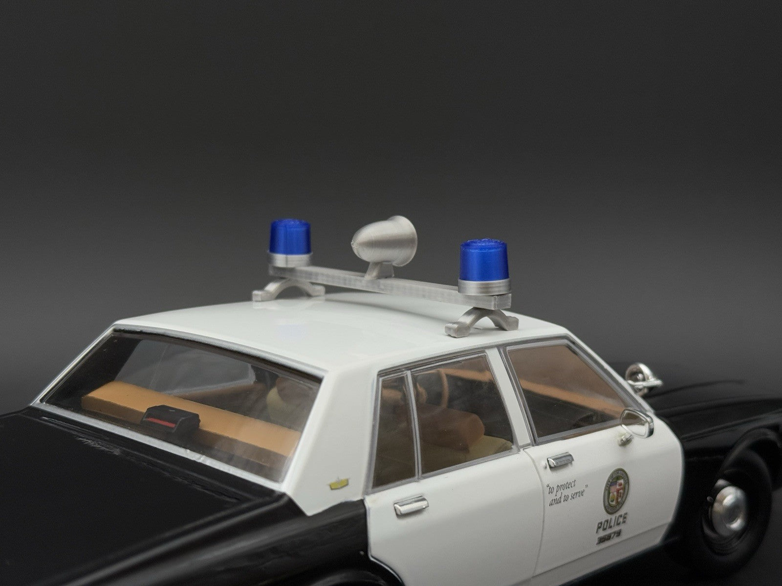1/18 LED Ready Federal Blue Twin Beacon Ray Speaker Police Lightbar Visibar7