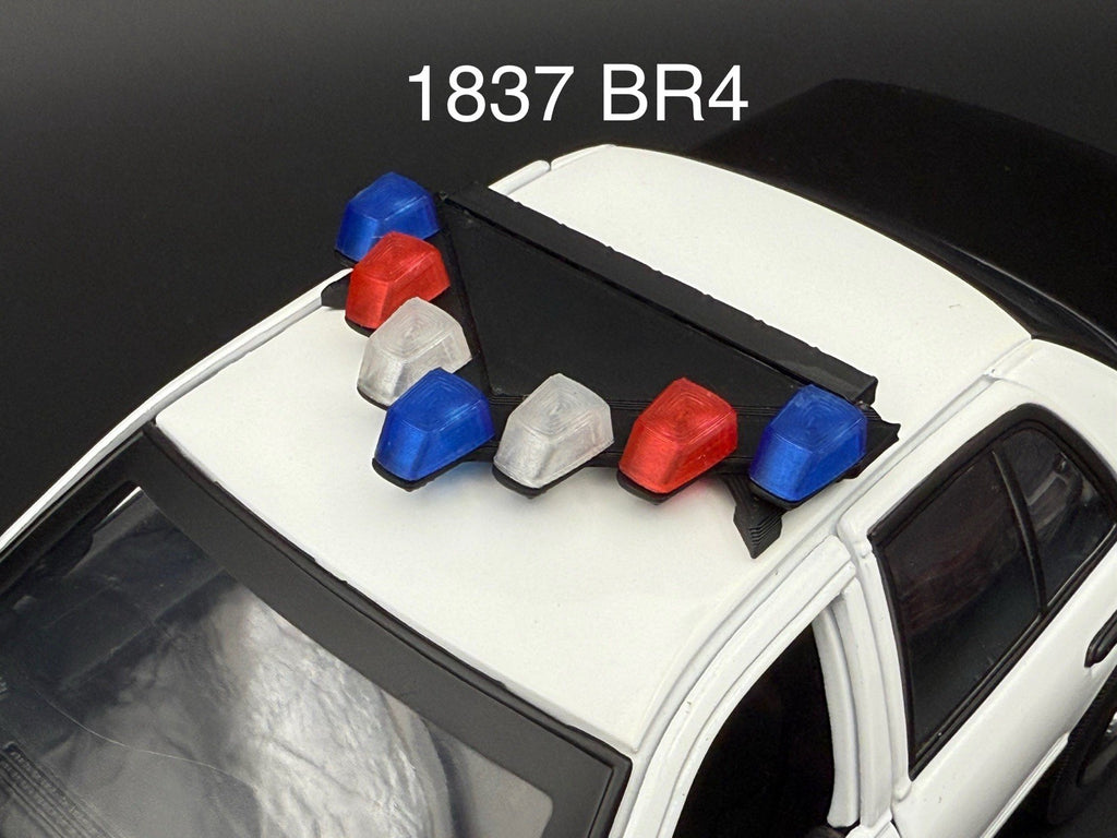 1/18 Scale Model LED Ready Blue Red Federal Vector Lightbar Police Car 1837 BR40
