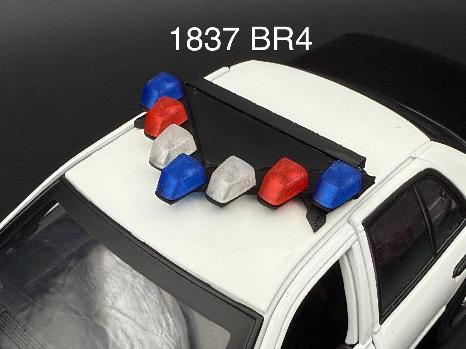 1/18 Scale Model LED Ready Blue Red Federal Vector Lightbar Police Car 1837 BR40